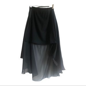 NWT Melanie LaPatin Collection Mini Skirt with Chiffon Wrap